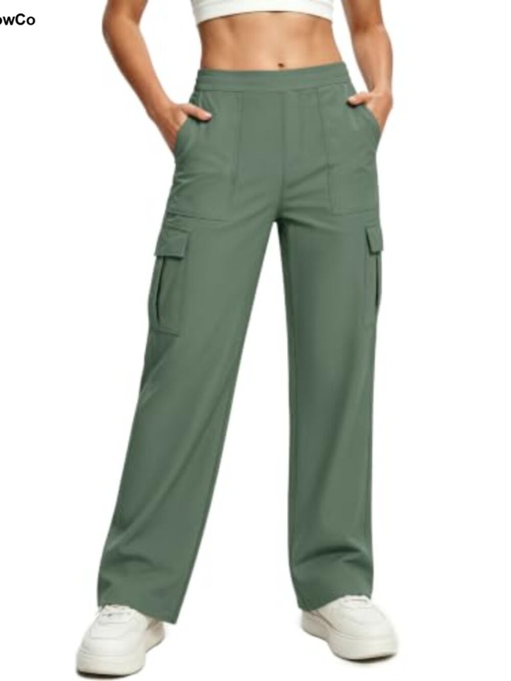Women's Hiking Cargo Pants Quick Dry Wide Leg Joggers UPF50 4 Pockets